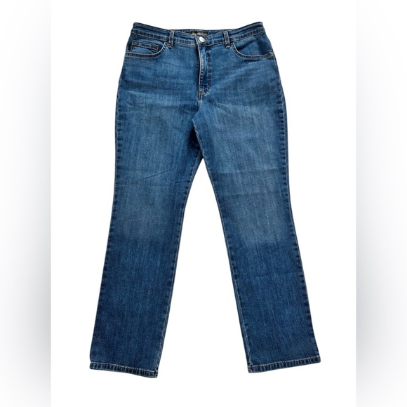 Lee Denim - Lee Jeans Relaxed Fit Straight Leg High Rise Wash Blue Size M